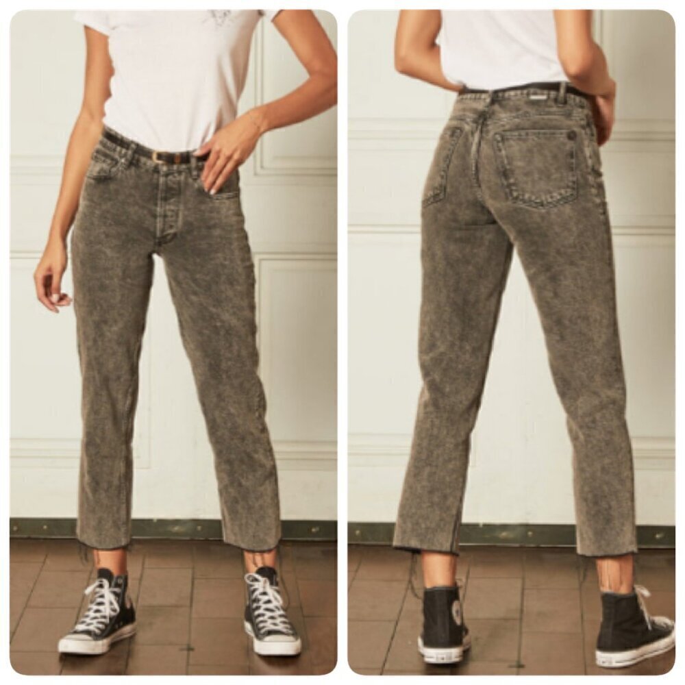 Boyish THE TOMMY Rigid Jeans Sz 26 Highrise Straight in TOXIC AVENGER Characoal